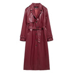 Léa Signature Vegan Leather Trench Coat