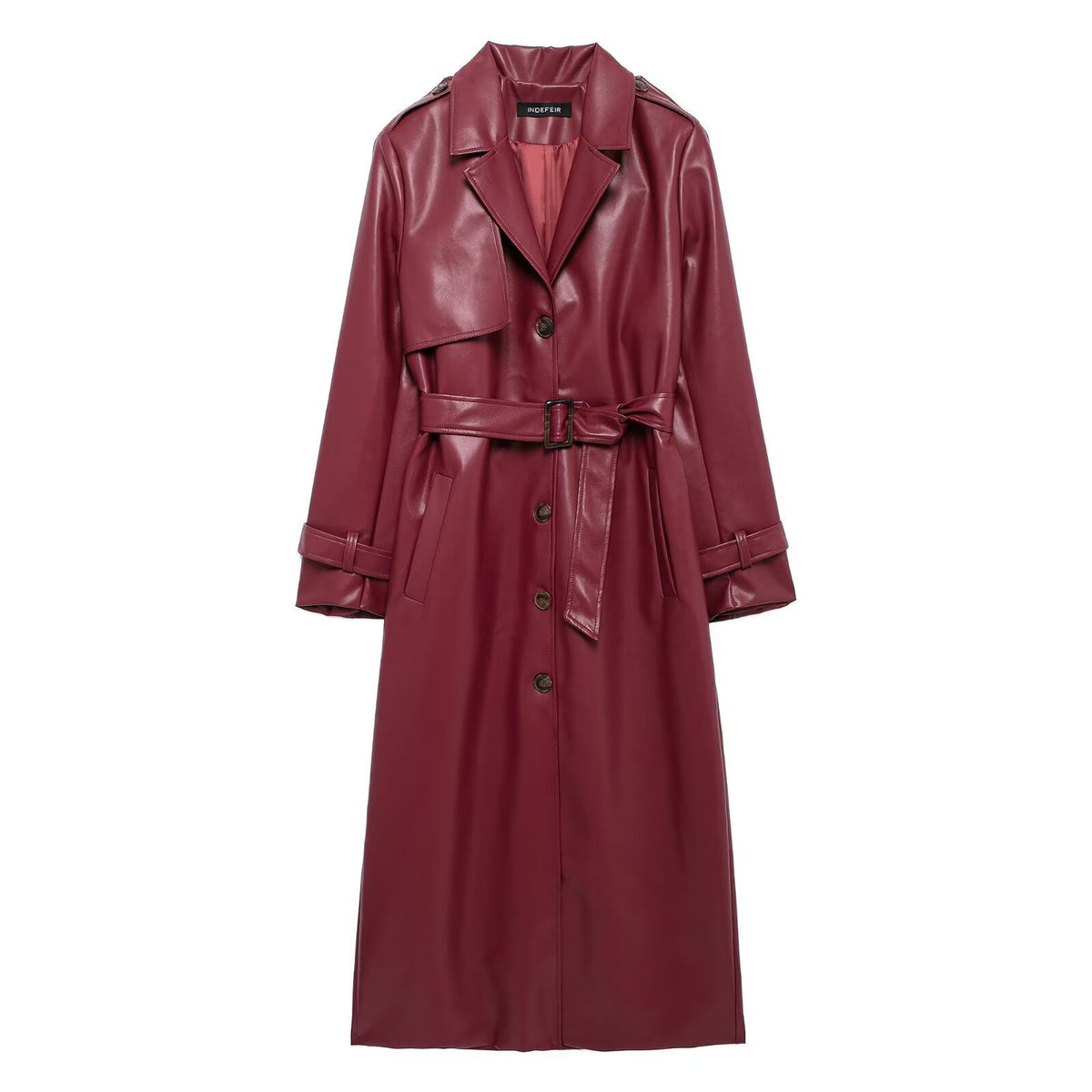 Léa Signature Vegan Leather Trench Coat