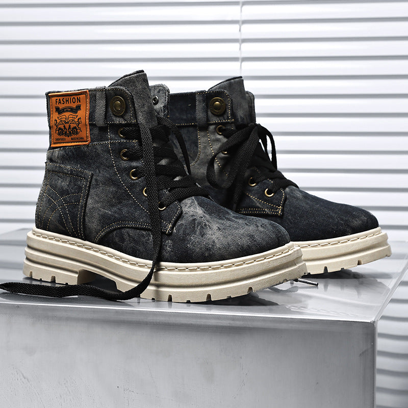 Jonathan NYC Denim Rugged Cargo Boots