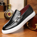 Veridian Croc-Embossed Hybrid Monk Strap Loafer