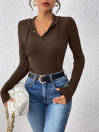 Rosella Soft Stretch Knit Hooded Bodysuit