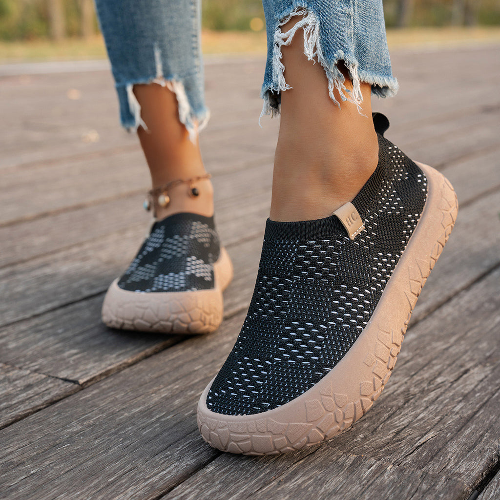 Élise Checkered Knitted Comfortable Orthopedic Walking Shoes