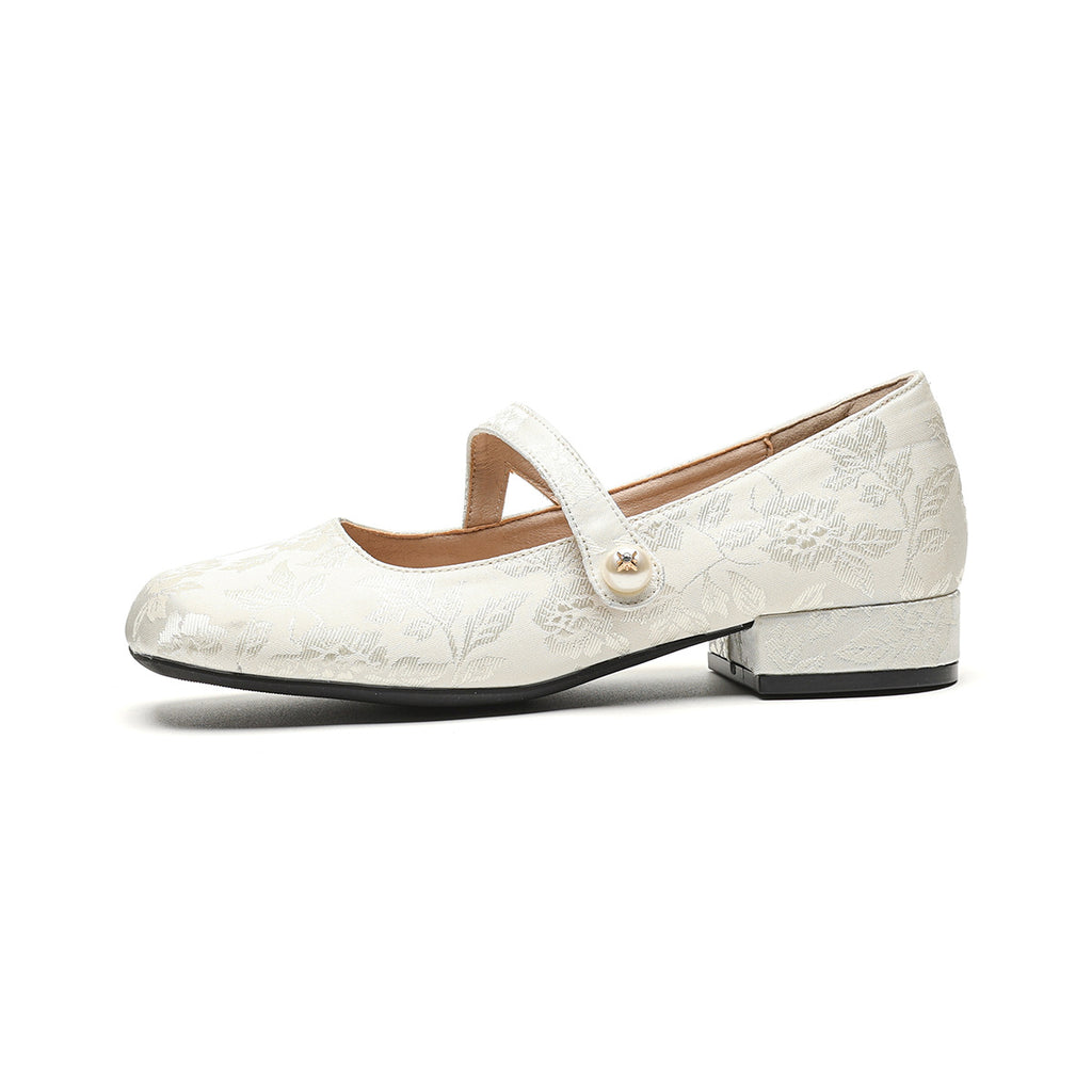 Élise Jacquard Floral Mary Jane Ballet Flat