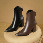 Élise Distinctive Block Heel Ankle Boots