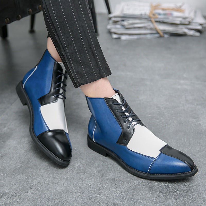 Stirling Patchwork High-Top Derby Boots