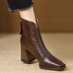 Élise Vintage Vegan Leather High-Heel Booties