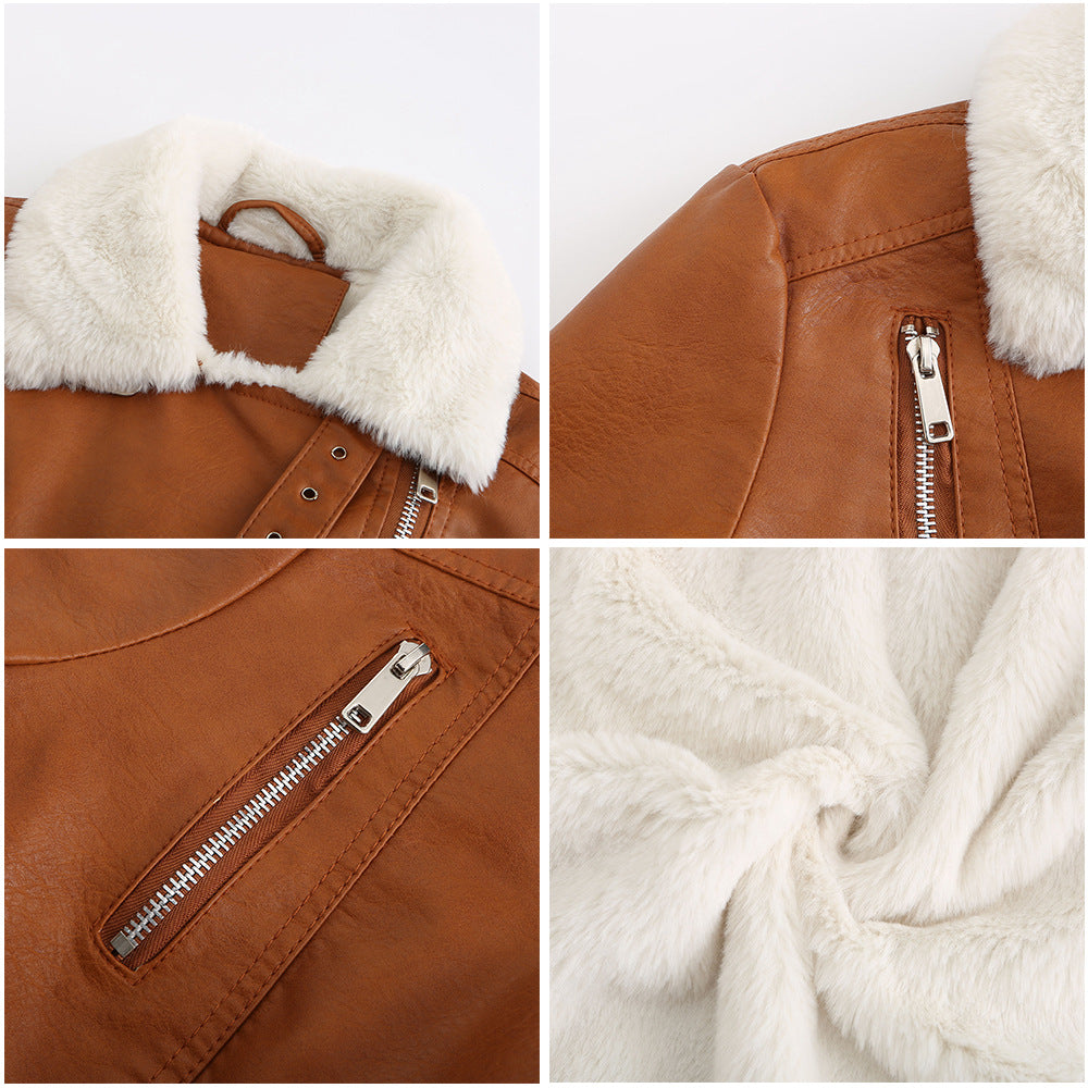 Penelope Vegan Leather Aviator Jacket