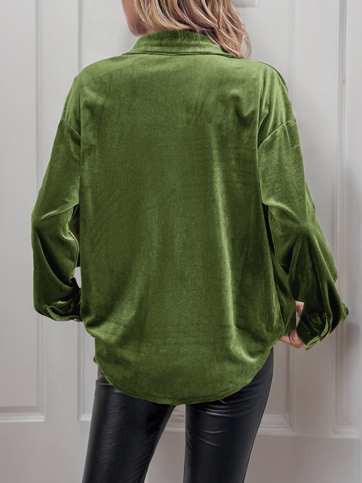 Léa Velvety Long-Sleeves Dress Shirt