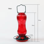 EdenCraft Artisan Glass Hummingbird Feeder with Ant Moat