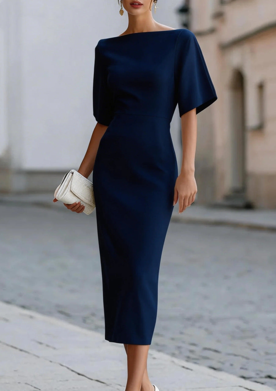 Penelope Waist-Cinching Dolman Sleeve Dress