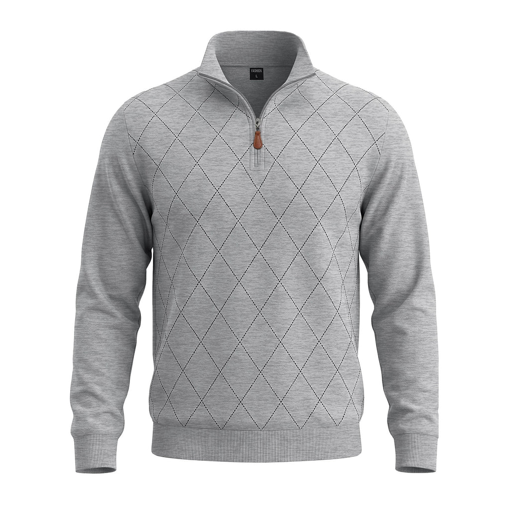 Blake Holloway Diamond Knit Mock Neck Pullover