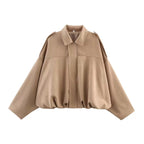 Léa Lightweight Bat Sleeve Bomber Jacket