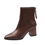 Élise Sculpted Block Heel Ankle Boots