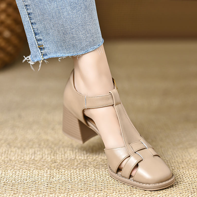 Élise T-Strap Vegan Leather Platform Heel