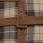 Léa Vintage Plaid Patchwork Midi Dress