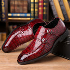 Veridian Buckled Patent Croc Dress Shoe