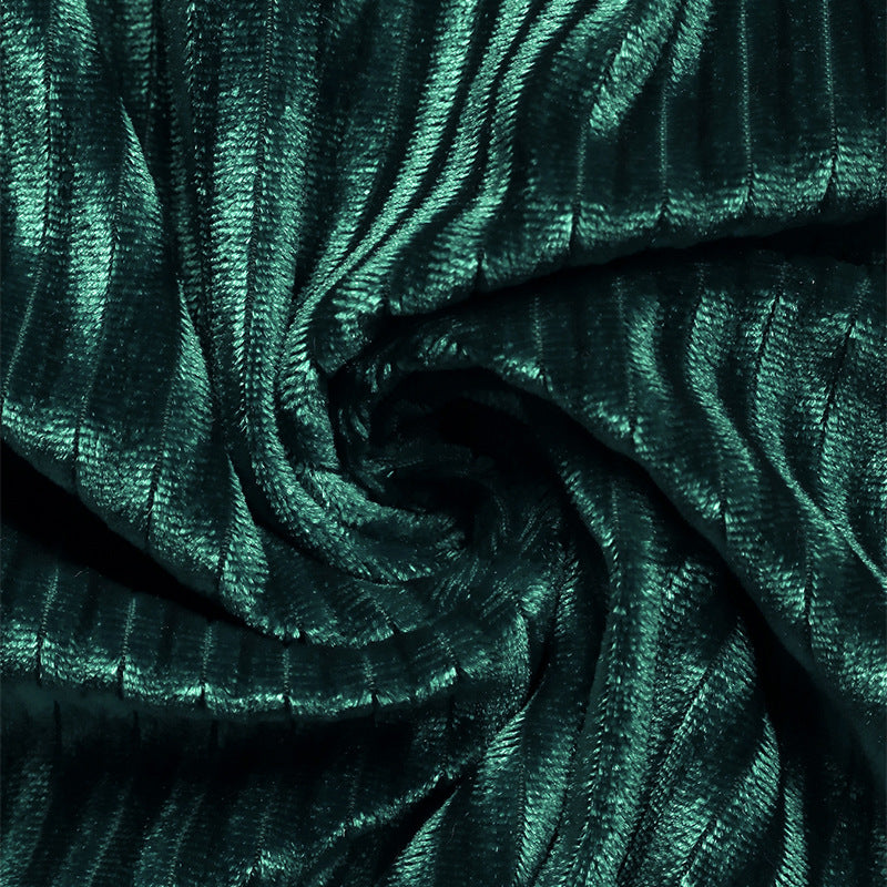 Maren Ribbed Velvet Mini Dress