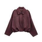 Léa Lightweight Bat Sleeve Bomber Jacket