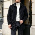 Daniel Brooks Mid-Length Zippered Suede Coat