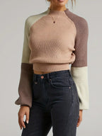 Léa Chic Colorblock Long Sleeve Pullover