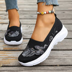Élise Flyknit Floral Orthepedic Walking Slip-Ons