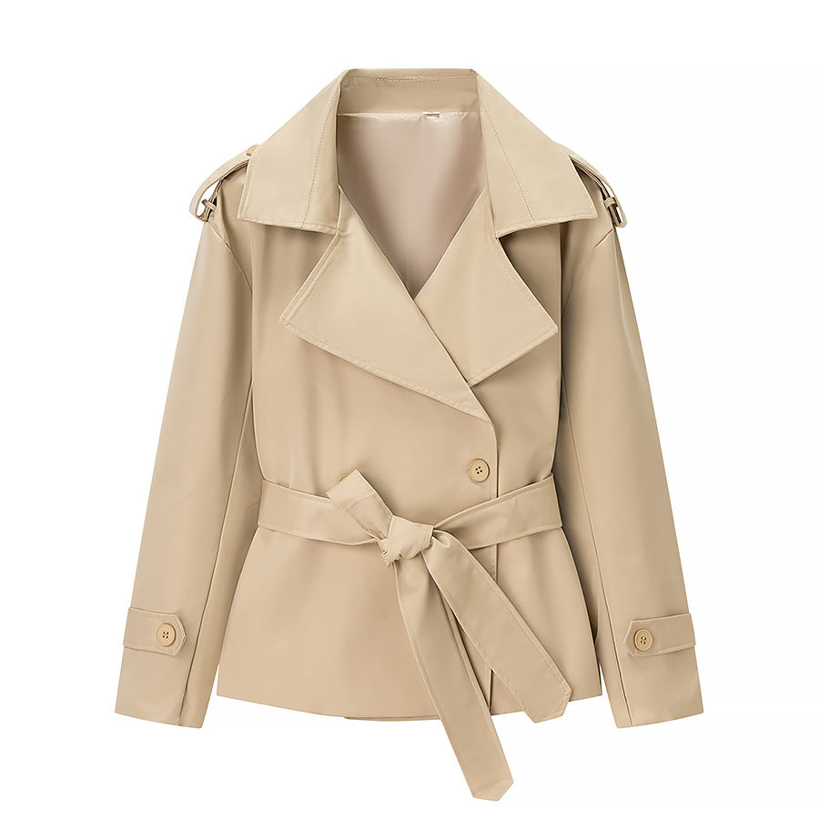 Avéra Tailored Double-Breasted Trench Coat