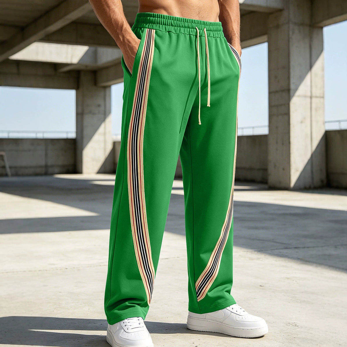 Stryde Smooth Knit Striped Athletic Pants