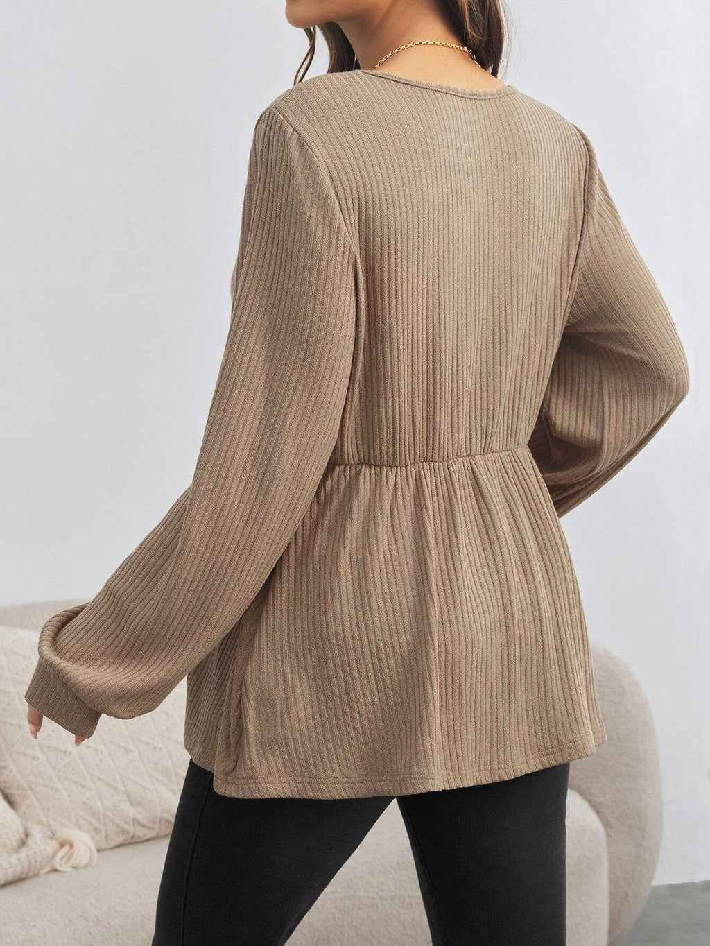 Léa Maternity Long Sleeve V-Neck Top