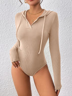 Rosella Soft Stretch Knit Hooded Bodysuit