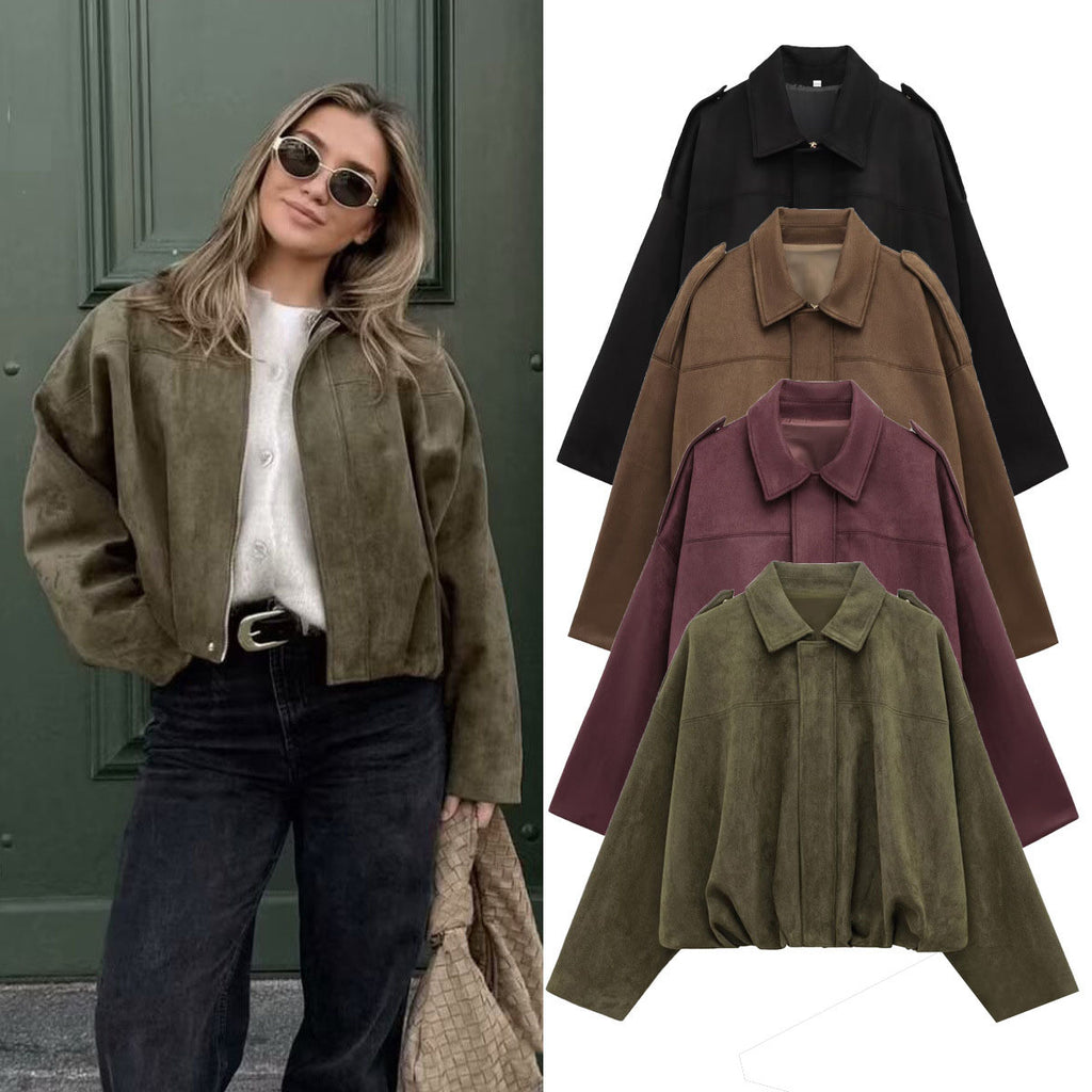Léa Lightweight Bat Sleeve Bomber Jacket