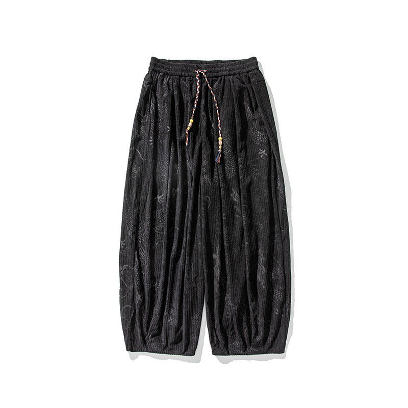 Urban Theory Dragon Baggy Drawstring Pants