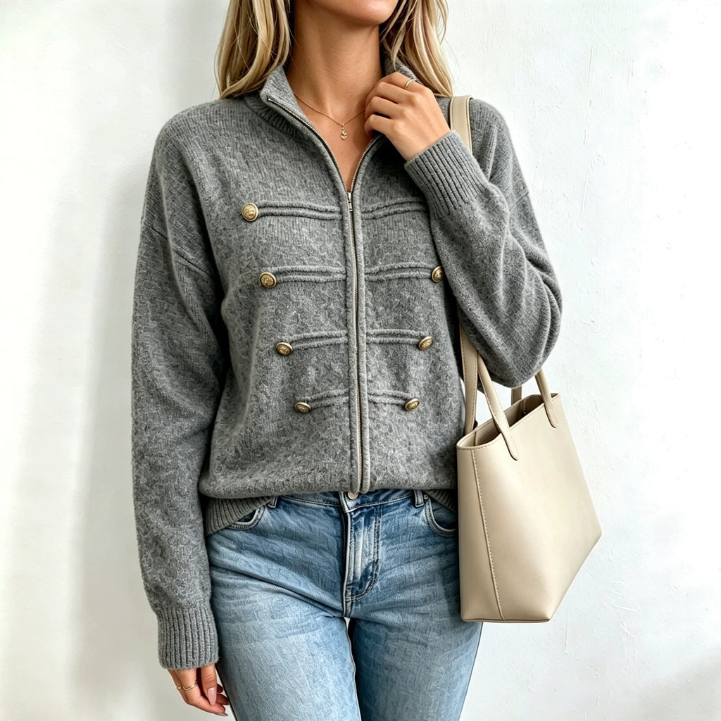 Léa Heritage Buttoned Knit Cardigan