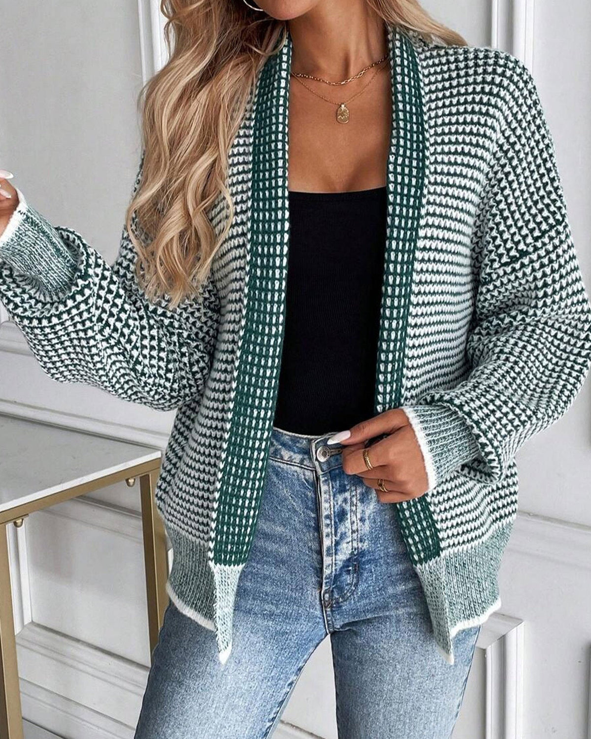 Léa Open Knit Japanese Weave Cardigan
