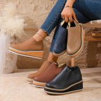 Alessia Winter Platform Side Zipper Booties