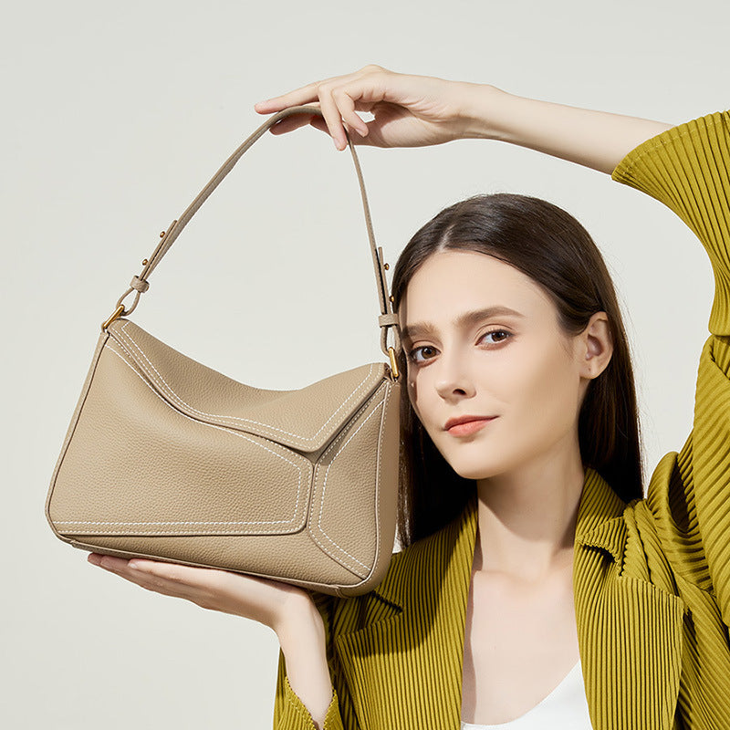 Élise Pillow Leather Underarm Handbag