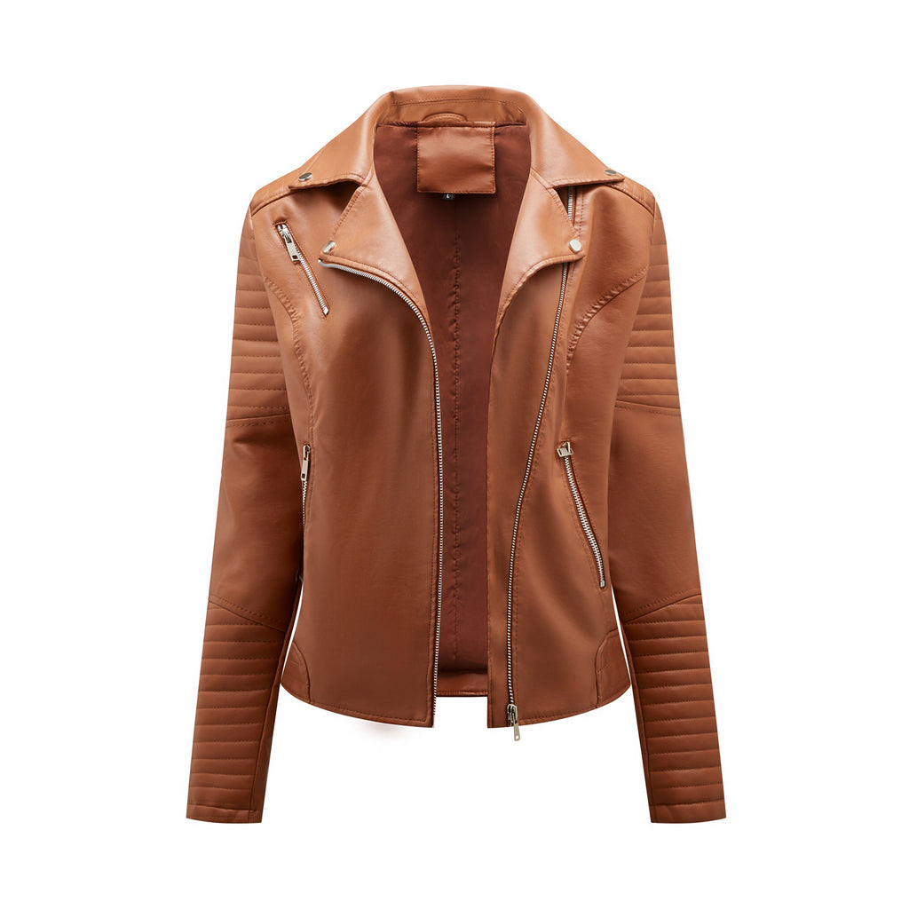 Léa Classic Moto Vegan Leather Jacket