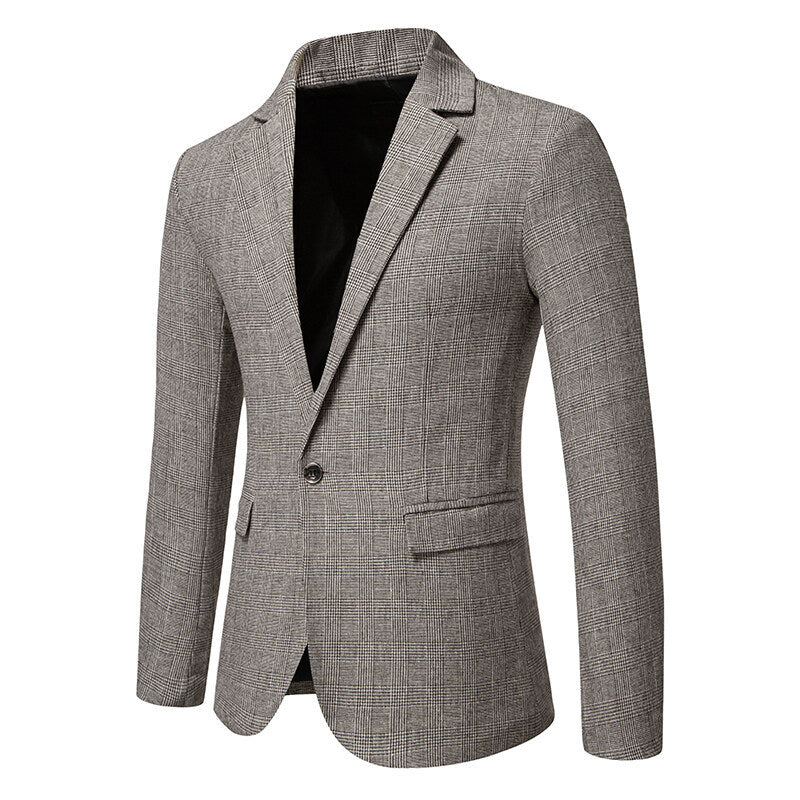 Clifford Signature Wool Blend One-Button Blazer