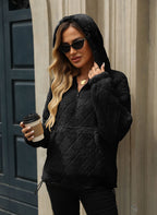 Léa Velvety Ultra Plush Quilted Hoodie