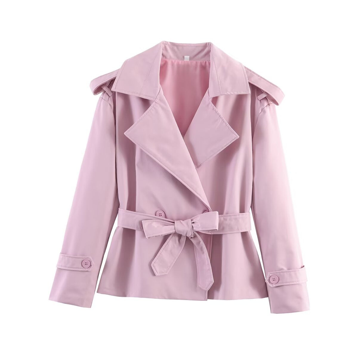 Avéra Tailored Double-Breasted Trench Coat