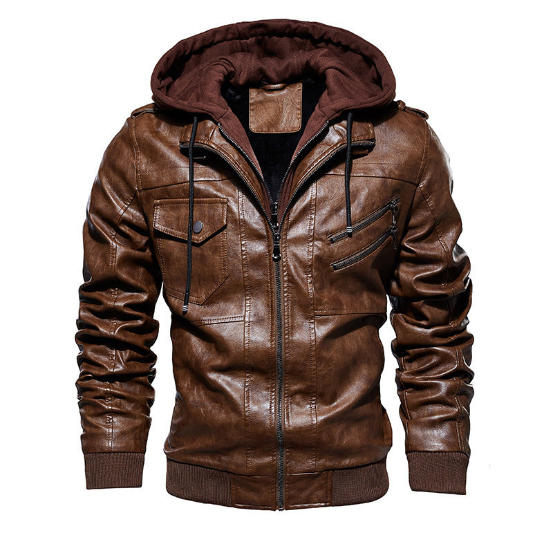Stryde Vintage Aviator Layered Hoodie Jacket