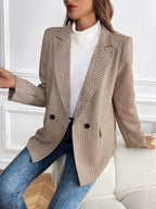 Léa Women's Formal Plaid Business Casual Jacket