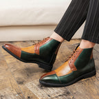 Stirling Patchwork High-Top Derby Boots