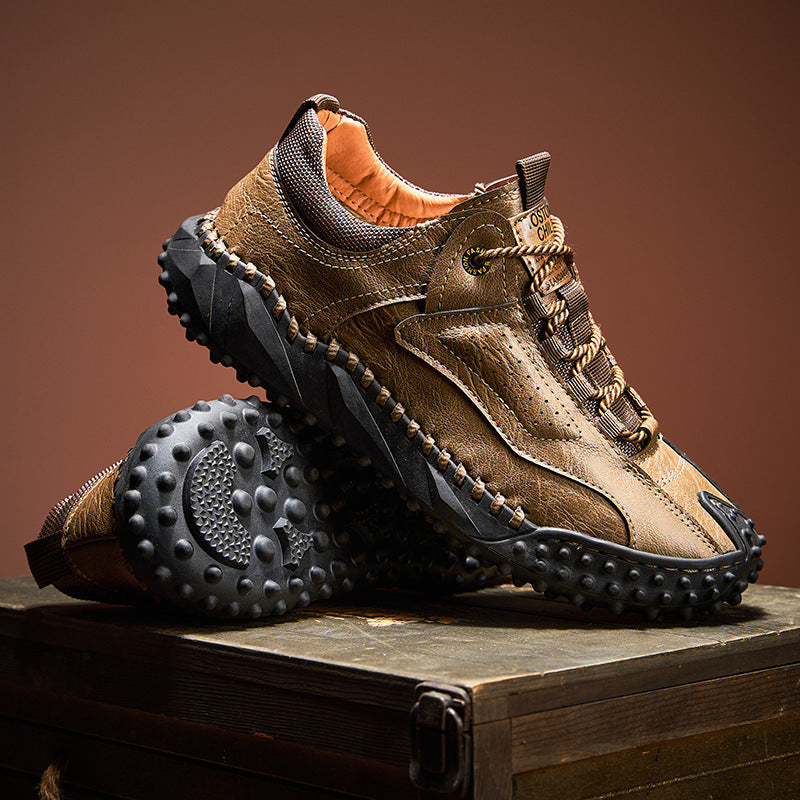 Stryde Vintage Stitched Supple Leather Sneaker