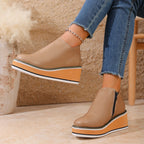 Alessia Winter Platform Side Zipper Booties