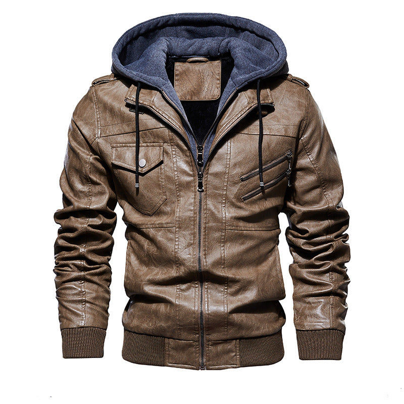 Stryde Vintage Aviator Layered Hoodie Jacket