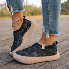 Élise Checkered Knitted Comfortable Orthopedic Walking Shoes