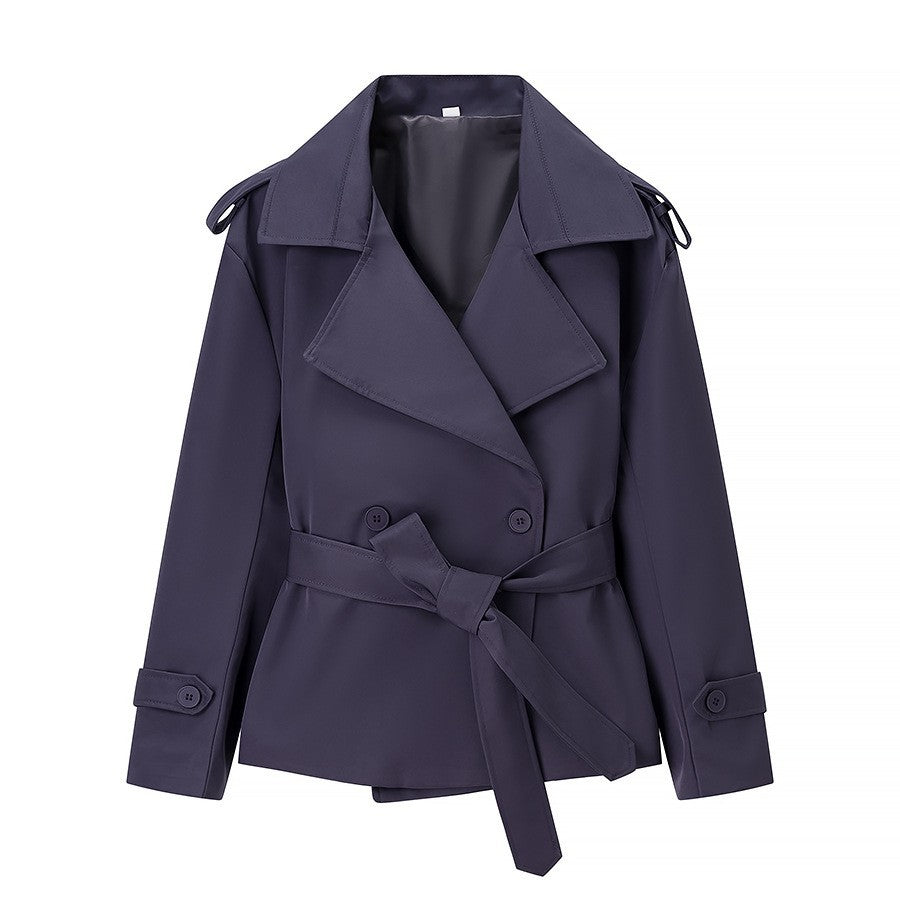 Avéra Tailored Double-Breasted Trench Coat