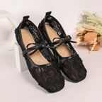 Élise Floral Lace Mary Jane Ballet Flats