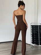 Léa Modern Ribbed Tube Top & Slim Pants Set