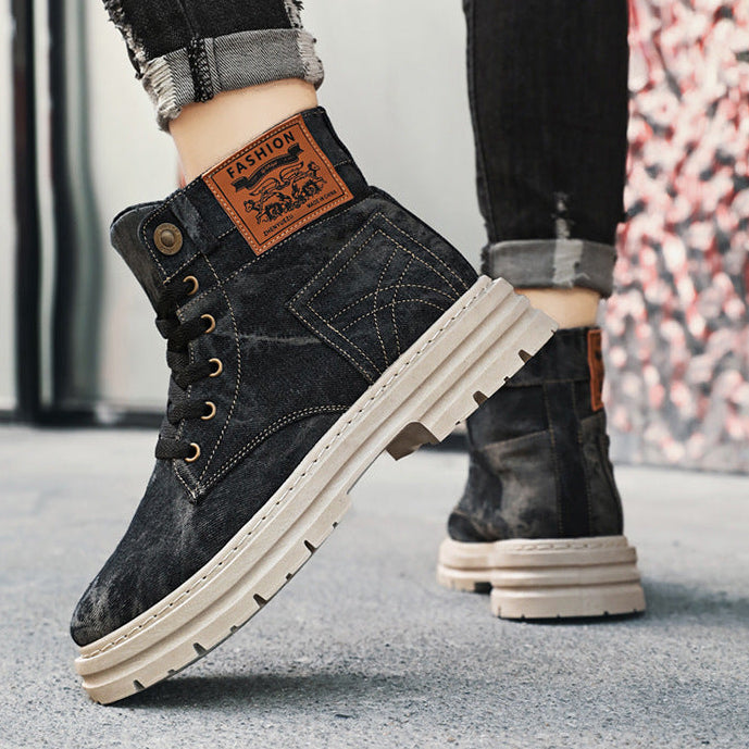 Jonathan NYC Denim Rugged Cargo Boots